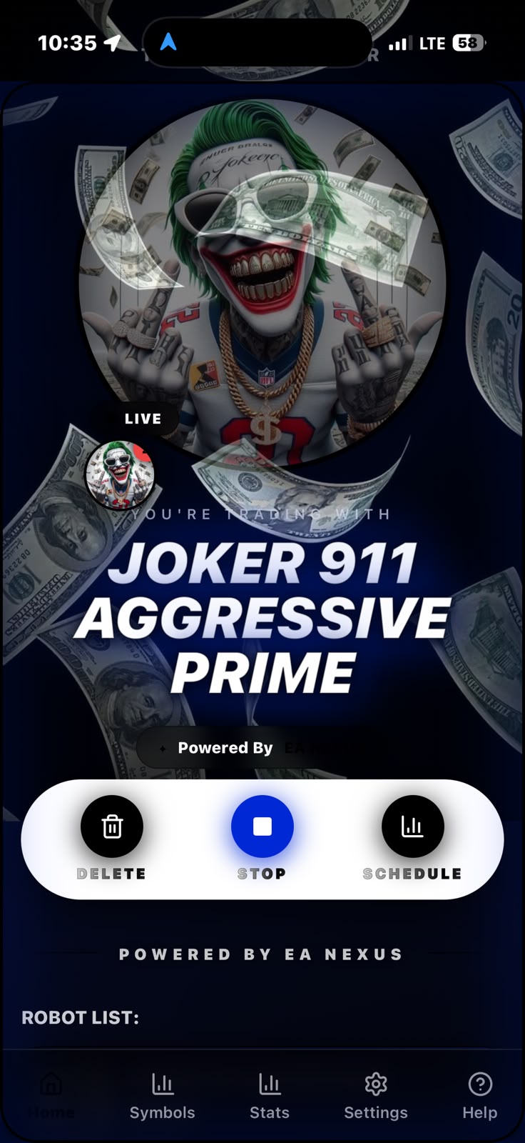 JOKER 911 app running live
